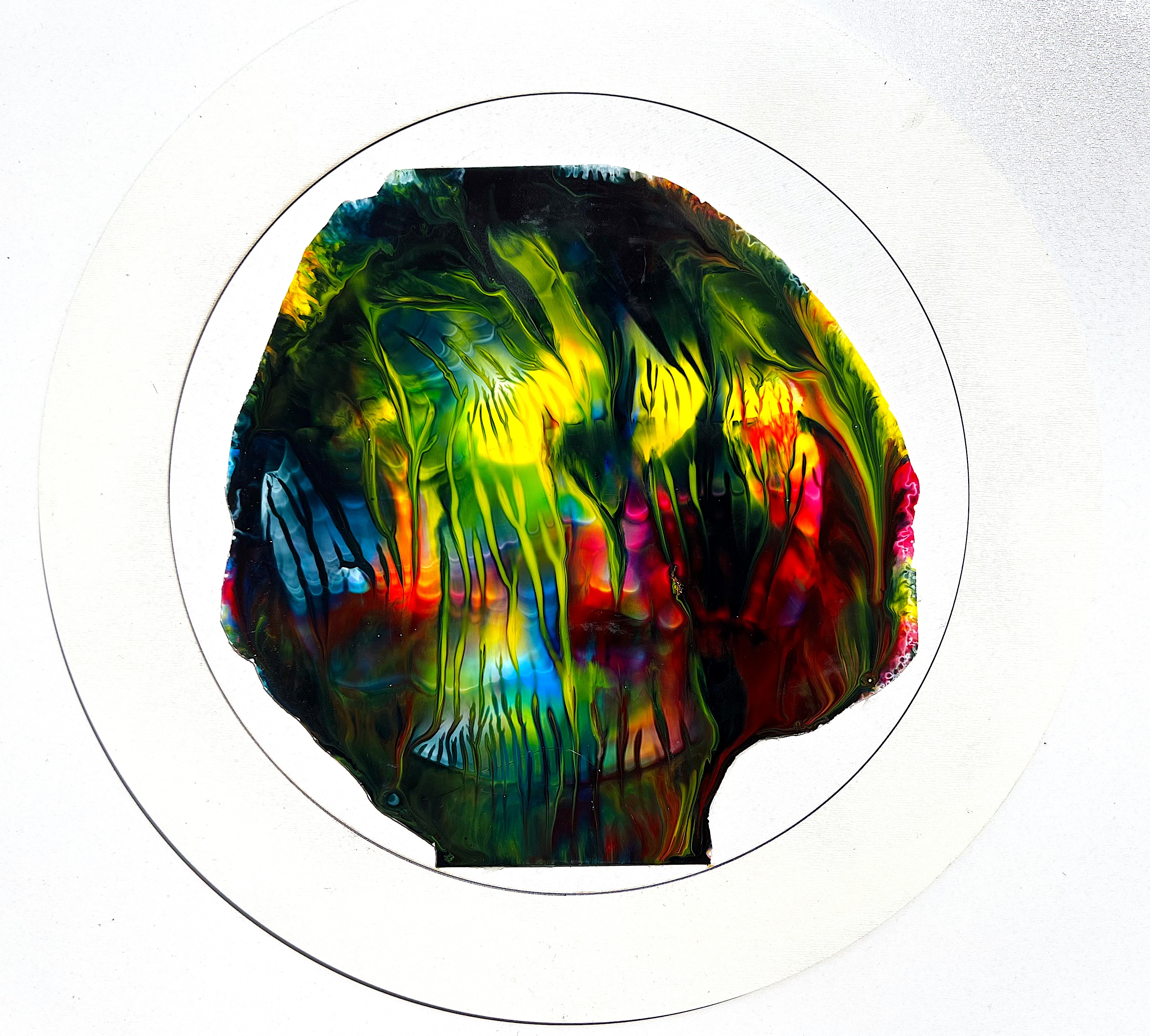 Duralit Üzerine Akrilik 30x30 cm Ters Yüz 2024